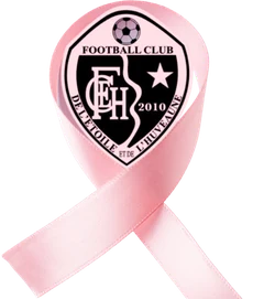 Blason du FCEH sur le ruban rose d’Octobre rose